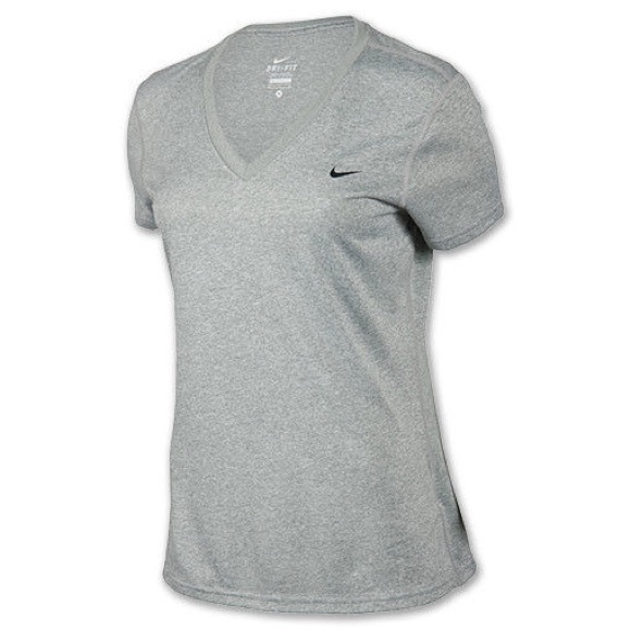 Nike WOMENS Dri-Fit Legend V-NECK Polyester TShirt - Picture 1 of 4